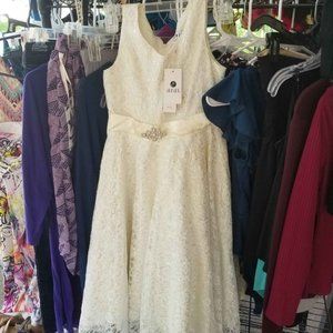 Ivory flower girl dress